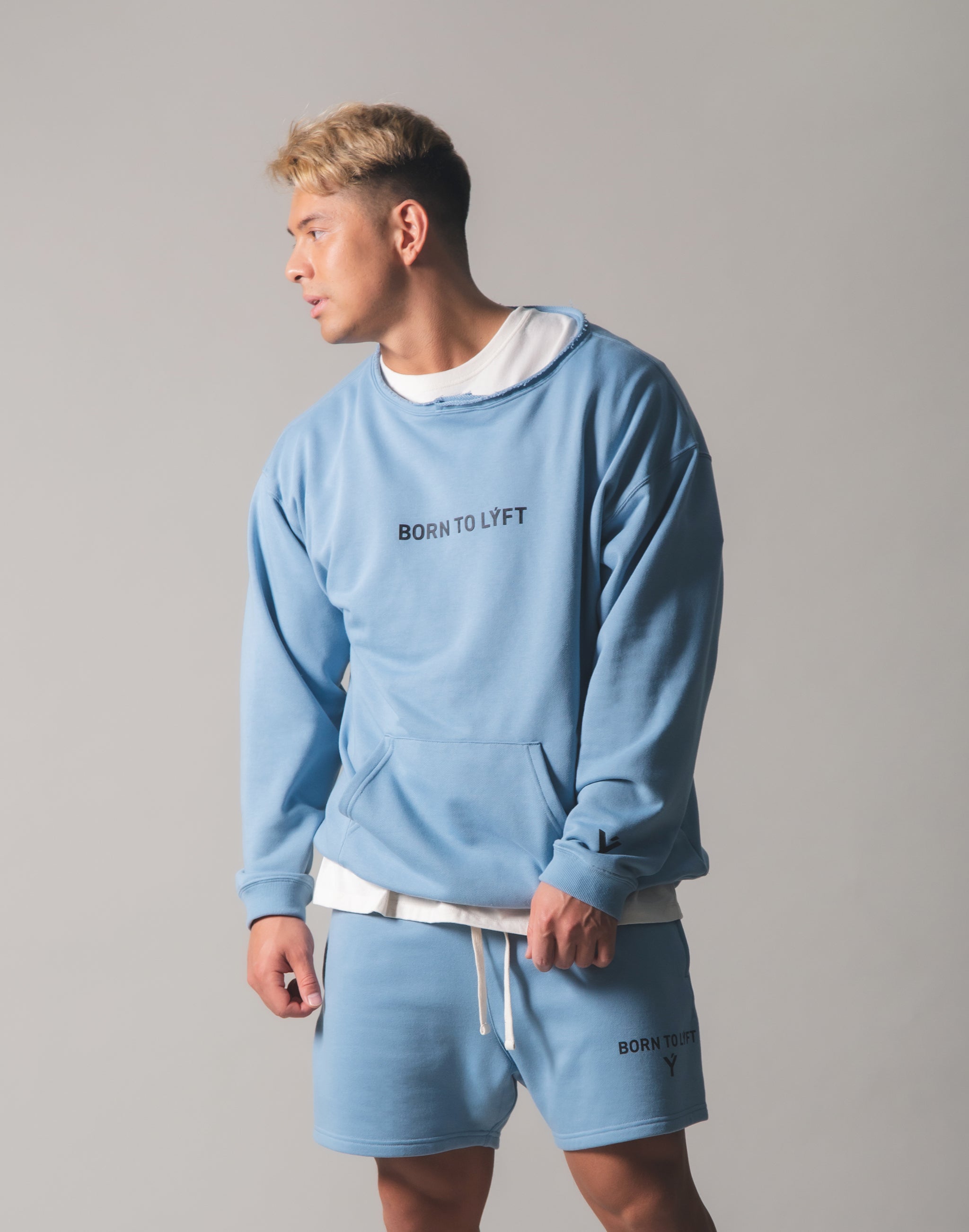Cut off Sweat Pullover - L.Blue – LÝFT