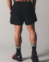 2Way Stretch Layered Wide Shorts - Black