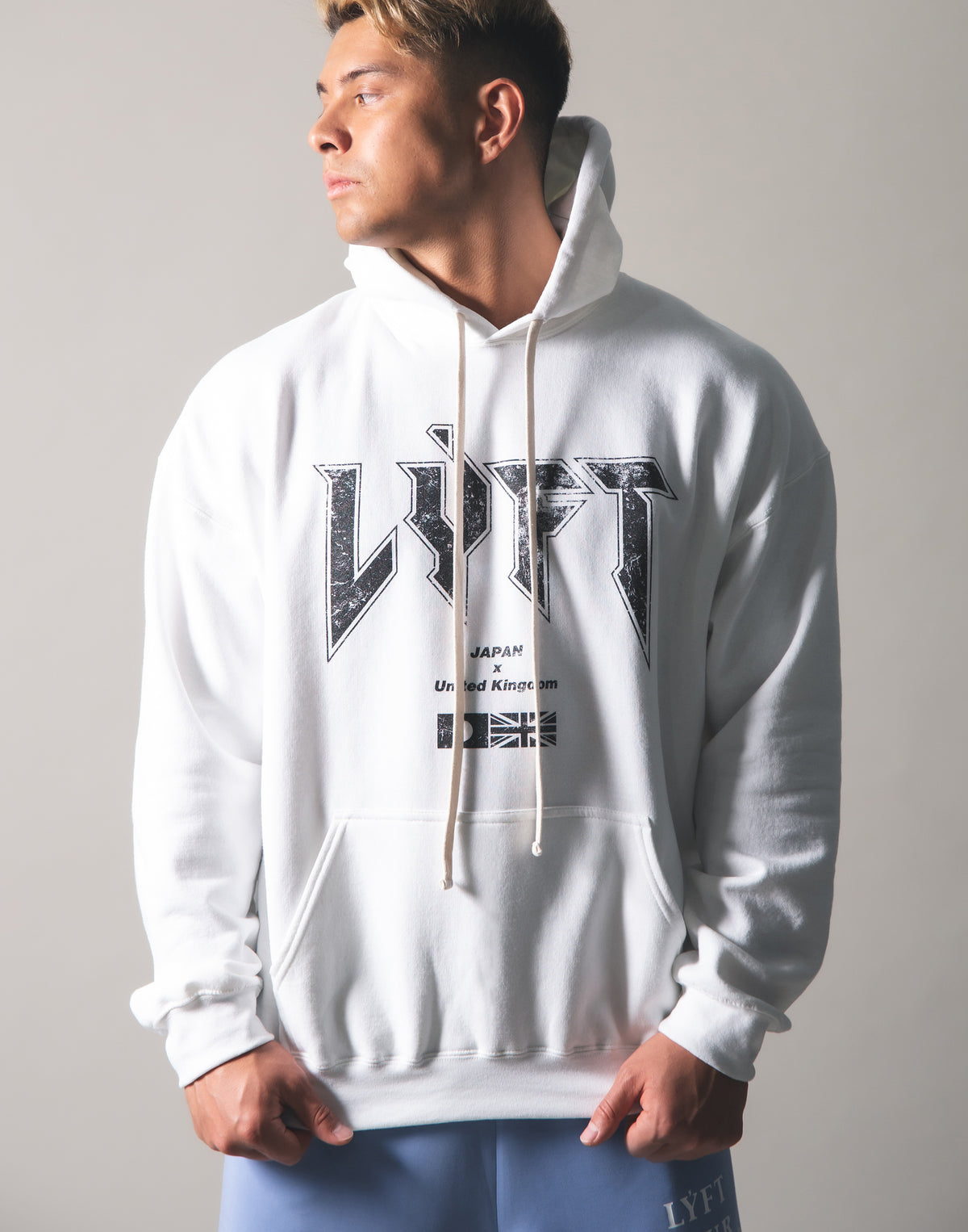 LÝFT London Punk Sweat Pullover - White