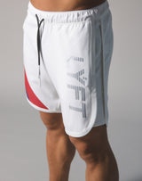 LÝFT Wide Stripe Shorts - White