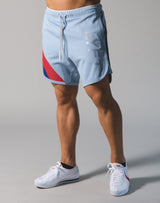 LÝFT Wide Stripe Shorts - L.Blue