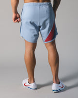 LÝFT Wide Stripe Shorts - L.Blue