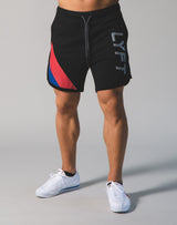 LÝFT Wide Stripe Shorts - Black