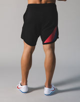 LÝFT Wide Stripe Shorts - Black