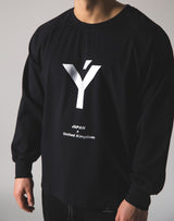 Ý Logo Long T-Shirt - Black