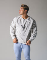 Ý Logo Long T-Shirt - Grey