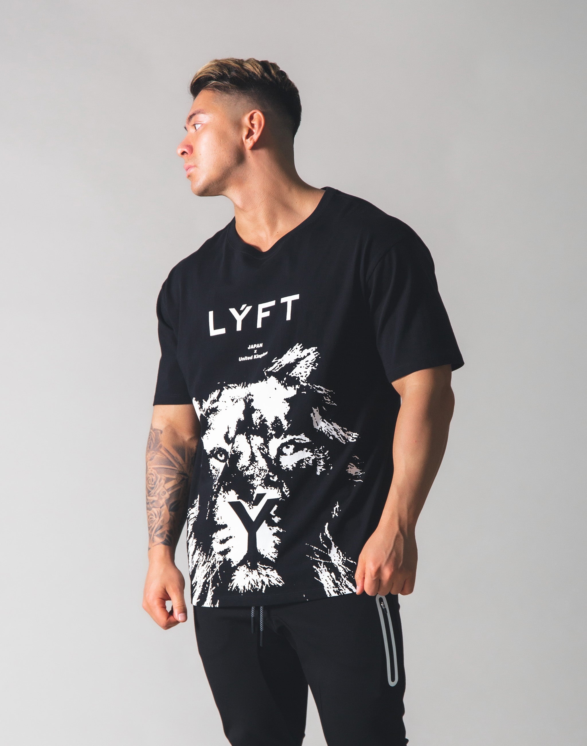 LYFT Lion Big T-shirt Black – LÝFT