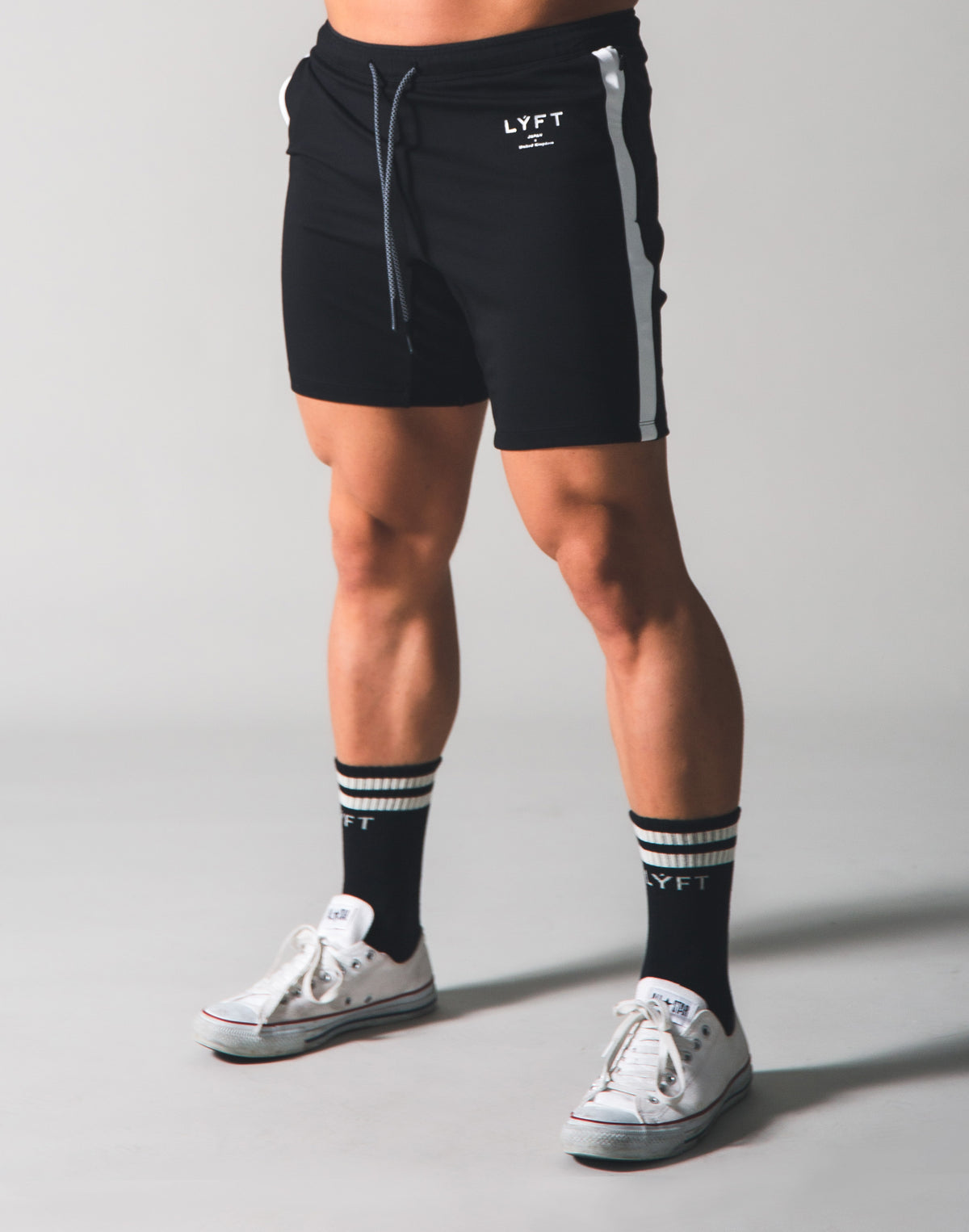 One Line Half Pants - Black