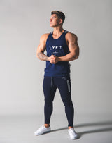 Stretch and Mesh Standard Fit Tanktop - Navy
