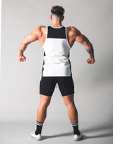 Stretch and Mesh Standard Fit Tanktop - White