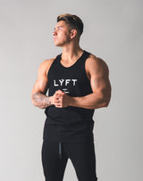 Stretch and Mesh Standard Fit Tanktop - Black