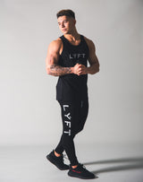 Stretch and Mesh Standard Fit Tanktop - Black