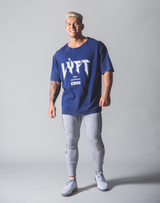 LÝFT London Punk Logo Vintage Big T-shirt - Navy