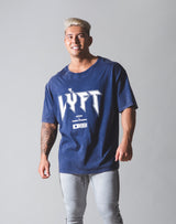 LÝFT London Punk Logo Vintage Big T-shirt - Navy