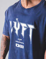 LÝFT London Punk Logo Vintage Big T-shirt - Navy