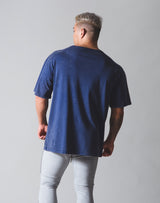 LÝFT London Punk Logo Vintage Big T-shirt - Navy