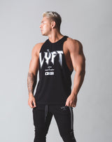 LÝFT London Punk Logo Drop Shoulder Tanktop - Black