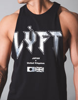 LÝFT London Punk Logo Drop Shoulder Tanktop - Black