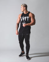 LÝFT London Punk Logo Drop Shoulder Tanktop - Black