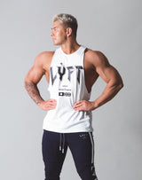LÝFT London Punk Logo Drop Shoulder Tanktop - White
