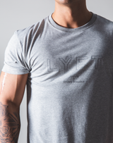LÝFT Out Line Logo Standard T-Shirt - Grey