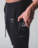 LÝFT Stretch Side Cargo Pocket Pants - Black