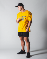 LÝFT Hard Rock Logo Big T-shirt - Yellow