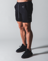 LÝFT Stretch Side Cargo Pocket Shorts - Black