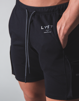 LÝFT Stretch Side Cargo Pocket Shorts - Black