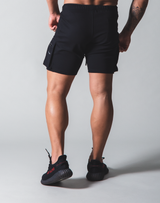 LÝFT Stretch Side Cargo Pocket Shorts - Black