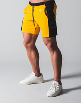 LÝFT Stretch Side Cargo Pocket Shorts - Yellow