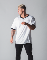 LÝFT Neck Logo Big T-shirt - White