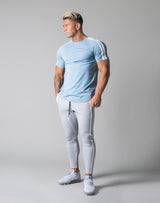 Slim Fit 2 Line T-Shirt - L.Blue