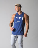 Standard Logo Vintage Drop Shoulder Tanktop - Navy old