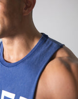 Standard Logo Vintage Drop Shoulder Tanktop - Navy old