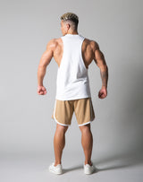 Standard Logo Vintage Drop Shoulder Tanktop - White old