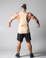 Standard Logo Vintage Drop Shoulder Tanktop - Beige old