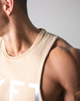 Standard Logo Vintage Drop Shoulder Tanktop - Beige old