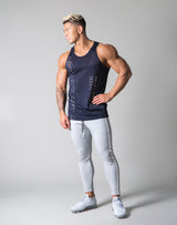 Chain Logo Mesh Tanktop - Navy