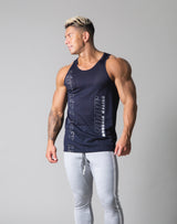 Chain Logo Mesh Tanktop - Navy