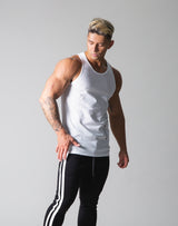 Chain Logo Mesh Tanktop - White