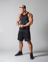 Chain Logo Mesh Tanktop - Black