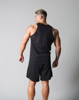 Chain Logo Mesh Tanktop - Black