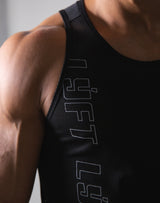 Chain Logo Mesh Tanktop - Black