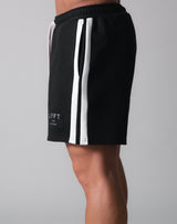 LÝFT 2 Line Sweat Shorts - Black