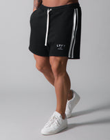 LÝFT 2 Line Sweat Shorts - Black