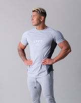 LÝFT Slim Fit Side Mesh T-Shirt - Grey