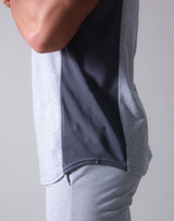 LÝFT Slim Fit Side Mesh T-Shirt - Grey