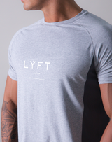LÝFT Slim Fit Side Mesh T-Shirt - Grey