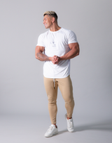 LÝFT Slim Fit Side Mesh T-Shirt - White
